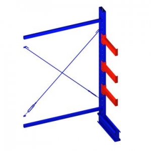 單面懸臂副架，1500*800*2500，400kg/層，4層，懸臂長700mm，含底座