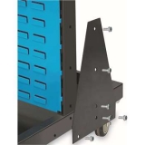 移動型雙面物料架960×610×1110mm(4方孔)，KM-2240